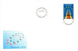 ALAND. N°99 De 1995 Sur Enveloppe 1er Jour. Union Européenne. - EU-Organe