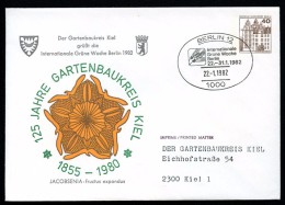 BERLIN PU71 C2/009 Privat-Umschlag GARTENBRAUKREIS JACOBSENIA Sost. 1980  NGK 4,00 € - Sobres Privados - Usados