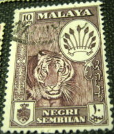 Negri Sembilan 1957 Tiger 10c - Used - Negri Sembilan