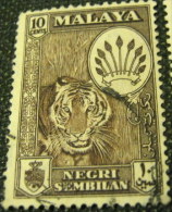 Negri Sembilan 1957 Tiger 10c - Used - Negri Sembilan