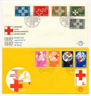 PAYS-BAS - 6 Enveloppes FDC CROIX ROUGE Entre 1967 Et 1992 - Cruz Roja