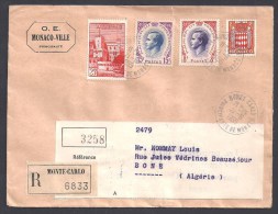 MONACO - Lot De 5 Lettres Recommandées Pour L'Algérie - Covers & Documents