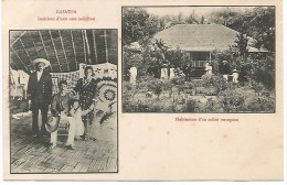 TAH.0009/ RAIATEA - Intérieur D´une Case Indigène - Habitation D´un Colon Européen - Tahiti