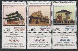 Pz.- Israël. 1988. Kai-Feng-Fu Synagogue** Chin; Zabludow Wooden Synagogue** Poland; Touro Synagogue** Newport. RI,USA. - Unused Stamps (without Tabs)