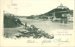 Torino-Il Ponte Di Ferro E Il Monte Dei Cappuccini-1902 - Fiume Po