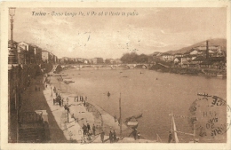 Torino-Corso Lungo Po Ed Il Ponte Di Pietra-1920 - Fiume Po