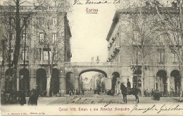 Torino-Corso Vittorio Emanuele E Via Amedeo Avogadro-1903 - Piazze