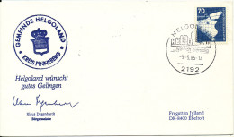 Germany Cover Helgoland Honors The Danish Frigate Jylland With Cachet - Covers & Documents