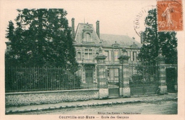 Cpa(28) Courville-sur-eure Ecole Des Garcons (cpa  Verte ) - Courville