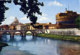 Roma - Ponte E Castel S.angelo - 241 - Formato Grande Viaggiata - Ponts