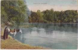 Carte Ancienne Animée,ISRAEL,JORDAN,JOURDAIN,cheval,cavalier - Israel