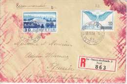 RECOMMANDE POUR FLEURIER- AFFR.F22 +212 (LETTRE ONDULEE) - Other & Unclassified