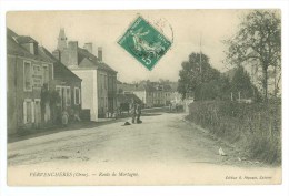 CPA 61 - PERVENCHERES - ROUTE DE MORTAGNE (Hôtel....) - Pervencheres