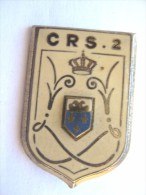 INSIGNE POLICE NATIONALE CRS N° 2  DRAGO PARIS ETAT EXCELLENT - Police