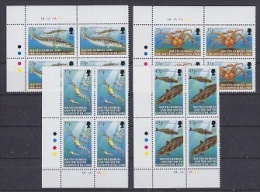 South Georgia 2001 Marine Life 4v  Bl Of 4 (corners)  ** Mnh (20699) - Südgeorgien