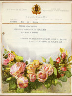 Télégramme Fleurs Roses - Telegrammen