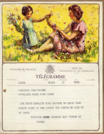 Télégramme Femme Enfant Fleurs - Telegrams