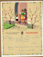 Télégramme Enfants Fleurs - Télégrammes