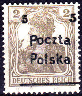 POLAND 1919 Poznan Fi 66 Mint Hinged Signed Schmutz - Unused Stamps