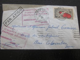 19-11-1935 Cachet Premier 1er SERVICE AERIEN Français Régulier>MADAGASCAR CONGO EUROPE(EX COLONIE FRANCAISE)Lettre Avion - Covers & Documents