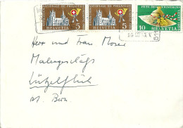 Brief  Münsterlingen-Scherzingen - Lützelflüh  (Bahnstempel)              1955 - Bahnwesen