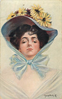 Femme Au Chapeau Avec Des Marguerites  Jaunes - Donadini, Antonio