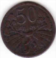 Tchécoslovaquie- Tschechoslowakei. 50 Halierov 1922, KM 2, Copper-Nickel - Tsjechoslowakije