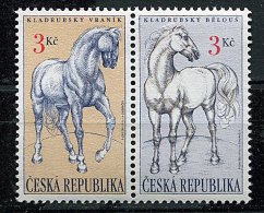 (cl 19 - P8) Rep. Tchèque  ** N° 120/121 Se Tenant  (ref. Michel Au Dos) - Le Cheval De Kladruby - - Unused Stamps