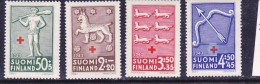 FINLANDE N°261/264 AU PROFIT DE LA CROIX ROUGE ARMOIRIES DES PROVINCES 261 AVEC CHARNIERE SINON NEUF SANS CHARNIERE - Unused Stamps