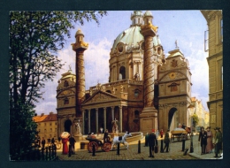 AUSTRIA  -  Karlskirche  Vienna  Used Postcard As Scans - Kirchen