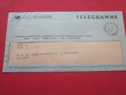 Télégrammede Clermont-Ferrand Puy-de-Dôme Pour La Ciotat Bouches-du-Rhône 4 Janvier 1973 Douloureuses Circonstances - Telegraphie Und Telefon