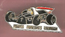 43621-pin's -F1..rallye Automobile.Pompes Funèbres Collomb. Le Teil - F1