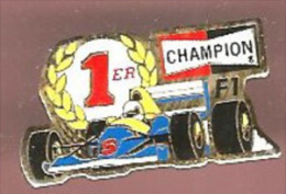 43633-pin's -F1..rallye Automobile.bougies Champion. - F1