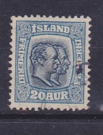 ISLANDE N° 55 20a BLEU FREDERIC VIII ET CHRISTIAN IX OBL - Used Stamps