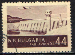 BULGARIA - 1954 - AEREO CHE SORVOLA LA DIGA DI STUDENA - USED - Poste Aérienne