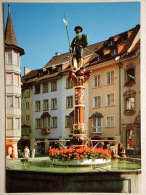 Schaffhausen, Landsknechtbrunnen Am Fronwagplatz - Other & Unclassified