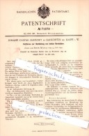 Original Patent - J. C. Harkort In Harkorten Bei Haspe I. W. , 1892 , Herstellung Von Roststäben , Hagen !!! - Hagen
