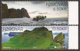 FEROE ISLANDS-  EUROPA 2012 -TEMA ANUAL " VISITE FÄRÖER ".- SERIE De 2 V.- DENTADOS - 2012