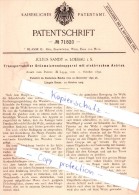 Original Patent - Julius Sandt In Loebau I. S. , 1892 , Grünmalzwendeapparat Mit Antrieb , Löbau , Agrar !!! - Löbau