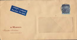 Switzerland H. MARILUS Kranwatten "LUFTPOST Par Avion Via Aerea" Label Deluxe ZÜRICH 1946 Cover Lettera - Other & Unclassified