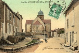 Monthureux Sur Saone  UNE RUE CARTE COLORISEE - Monthureux Sur Saone