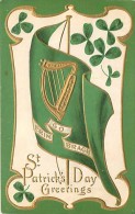 236689-Saint Patrick´s Day, Unknown No M.B. 200-1, Erin Go Bragh, Flag With Harp, Shamrocks - Saint-Patrick's Day