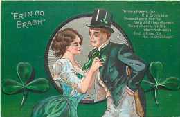 236693-Saint Patrick´s Day, Nash St Patrick Series No 3-3-Silver, Woman Attaching Shamrock To Man's Suit - Saint-Patrick's Day
