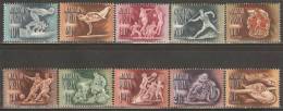 Hungary 1950 Mi# 1129-1138 ** MNH - Sports - Unused Stamps