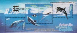 Antarctica - Australian Antarctic Territory. 1995, Whales, Sheet. 4v. Michel. 1/II. MNH 20855 - Nuovi