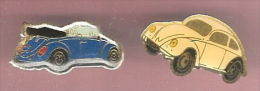 43662-lot De 2  Pin's-Volkswagen.coccinelle...automobile.. - Volkswagen