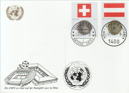 United Nations Exhibition Cards 2007 Sberatel Mi 504-505 World Heritage - Numiphil Mi 482 Flag & 1 Euro Coin - Covers & Documents