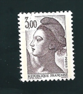 N° 2243 Marianne Type Liberté De Delacroix 3,00 Frs   France Oblitéré 1982 - 1982-1990 Liberté De Gandon