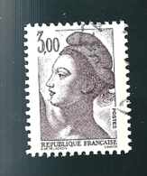 N° 2243 Marianne Type Liberté De Delacroix 3,00 Frs   France Oblitéré 1982 - 1982-1990 Liberté De Gandon