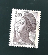 N° 2243 Marianne Type Liberté De Delacroix 3,00 Frs   France Oblitéré 1982 - 1982-1990 Liberté De Gandon